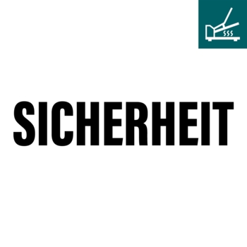 DTF / Textildruck / Bügelbild, SICHERHEIT, Schwarz, 270x55 mm, für Polyester - Bild 1