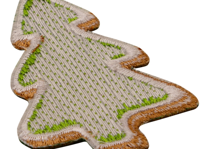 Aufnäher / Patch, gestickt, Weihnachtsbaum, mit Strasssteinen - Bild 4