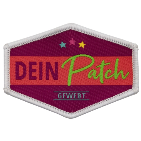 Beispielaufnäher/Veredelung, gewebt, DEIN PATCH - Bild 1