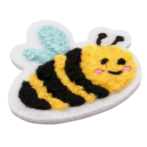 Aufnäher / Patch, Chenille, Hummel, zum aufkleben - Bild 2