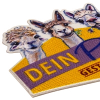 Gestickter Aufnäher / Patch mit Bedruckung - gestickter Rand