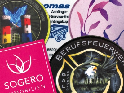 Motive werden direkt auf den Stoff des Patches gedruckt.