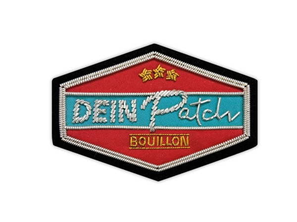 Exklusiver Bouillon-Patch mit Metallfäden – hochwertiger Aufnäher für Vereine & Uniformen