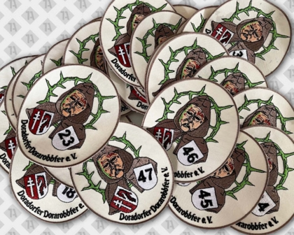 Patch Aufnäher gestickt Namensaufnäher mit gesticktem Rand Mönch