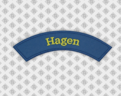 Patch Aufnäher gestickt mit gesticktem Rand und Namen