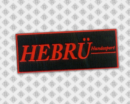 Gestickter Aufnäher Patch mit Stickrand schwarz rot Hundesport