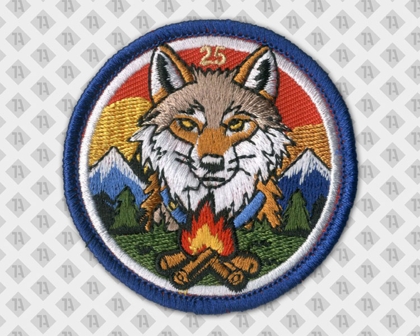 Patch gestickt mit Kettelrand vollausgestickt Wald