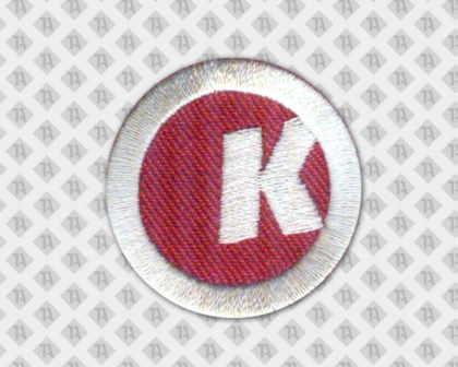 Runder Gestickter Patch Aufnäher Badge Abzeichen Buchstabe rot weiß Vereine