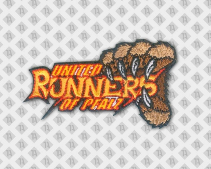 Gestickter Patch Aufnäher Badge Abzeichen Konturschnitt Runners Tatze Krallen Vereine