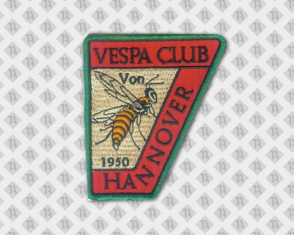 Gestickter Patch Aufnäher Abzeichen Badge mit Stickrand rot grün Wespe Vespa Club Vereine
