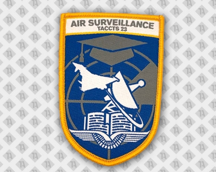 Patch Aufnäher gewebt mit Kettelrand Bundeswehr Konturgeschnitten bunt Air Surveillance