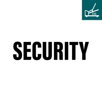 DTF / Textildruck / Bügelbild, SECURITY, Schwarz, 225x55 mm, für Polyester - Bild 1