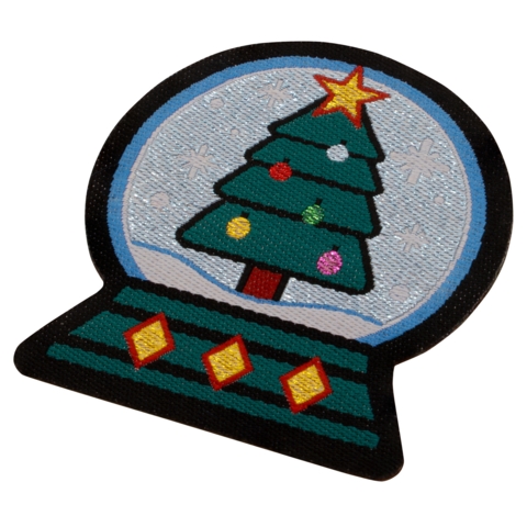 Aufnäher / Patch, gewebt, Schneekugel - Bild 3