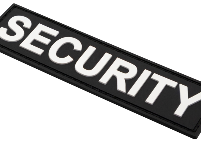 Aufnäher / Patch, Gummi/Rubber, Security - Bild 3