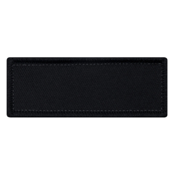 Namensaufnäher/Patch, Blanko, gewebt, Schwarz, 79x29 mm, Doppelklett (zweiteilig) - Bild 1