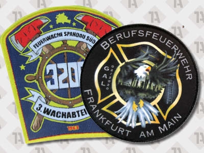 Aufnäher Patches für Berufsfeuerwehr oder Wachen gedruckt und gewebt oder gestickt
