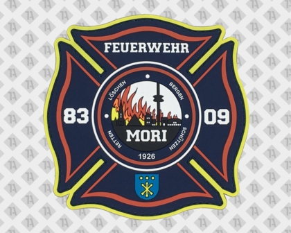 PVC Rubber Patch Abzeichen retten löschen bergen Mori bunt Feuerwehr