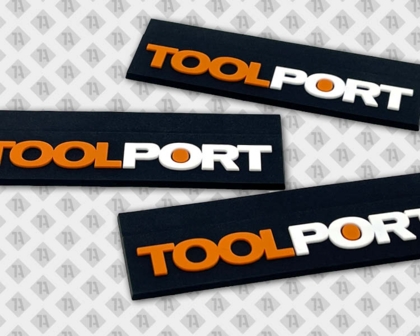 Patch Aufnäher PVC Rubber Firma Toolport orange weiß schwarz