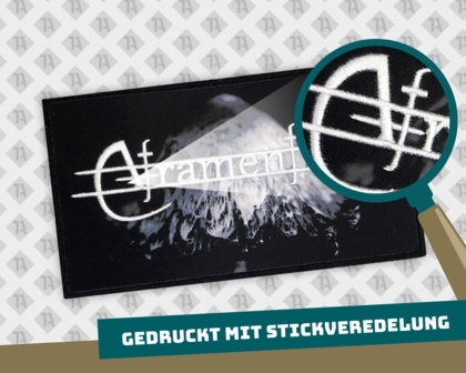 Patch gedruckt+ mit gesticktem Rand Aframentum Bands Musiker