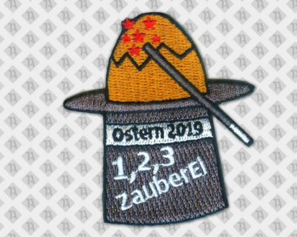Konturgeschnittener Aufnäher Patch gestickt Hut Zauberei Pfadfinder