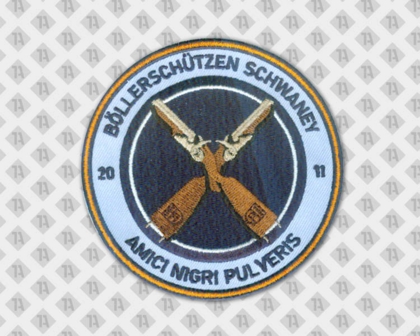 Aufnäher rund gestickter Rand Böllerschützenverein