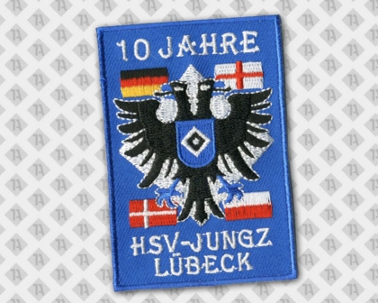 Patch Aufnäher Abzeichen Badge gestickt Vereine Fußball HSV Flaggen