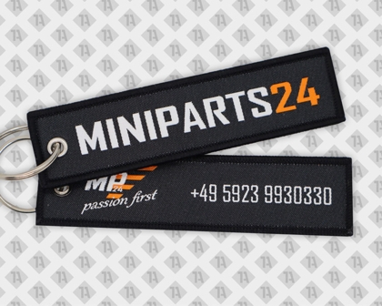 Schlüsselanhänger gewebt mit Kettelrand Ring und Öse Miniparts24 Firmen