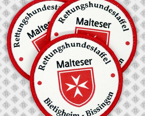 Patch gewebt mit Kettelrand Rettungshundestaffel Maltester