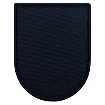 Aufnäher/Patch, Wappen, Blanko, gewebt, Dunkelblau, Klett (einteilig) - Bild 1