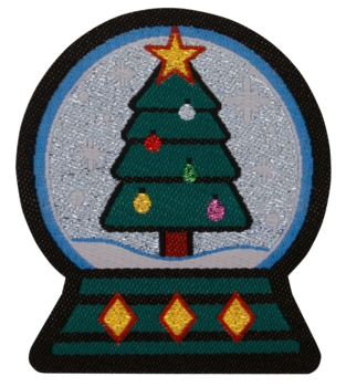 Aufnäher / Patch, gewebt, Schneekugel - Bild 1