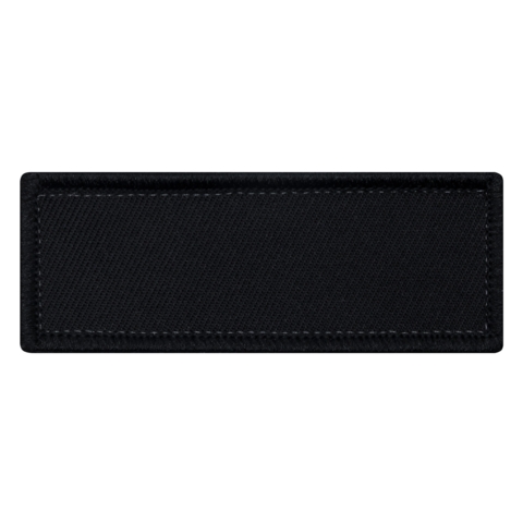 Namensaufnäher/Patch, Blanko, gewebt, Schwarz, 79x29 mm, Doppelklett (zweiteilig) - Bild 1