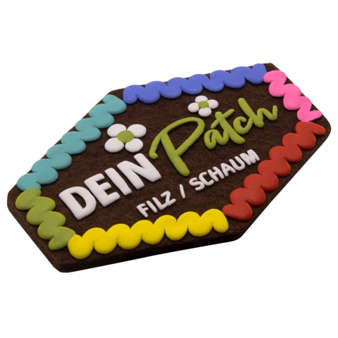 Beispielaufnäher/Veredelung, Filz mit geschäumten Applikationen, DEIN PATCH - Bild 2
