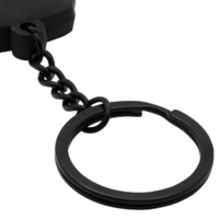 Schwarzer Ring mit Kette für Schlüsselanhänger