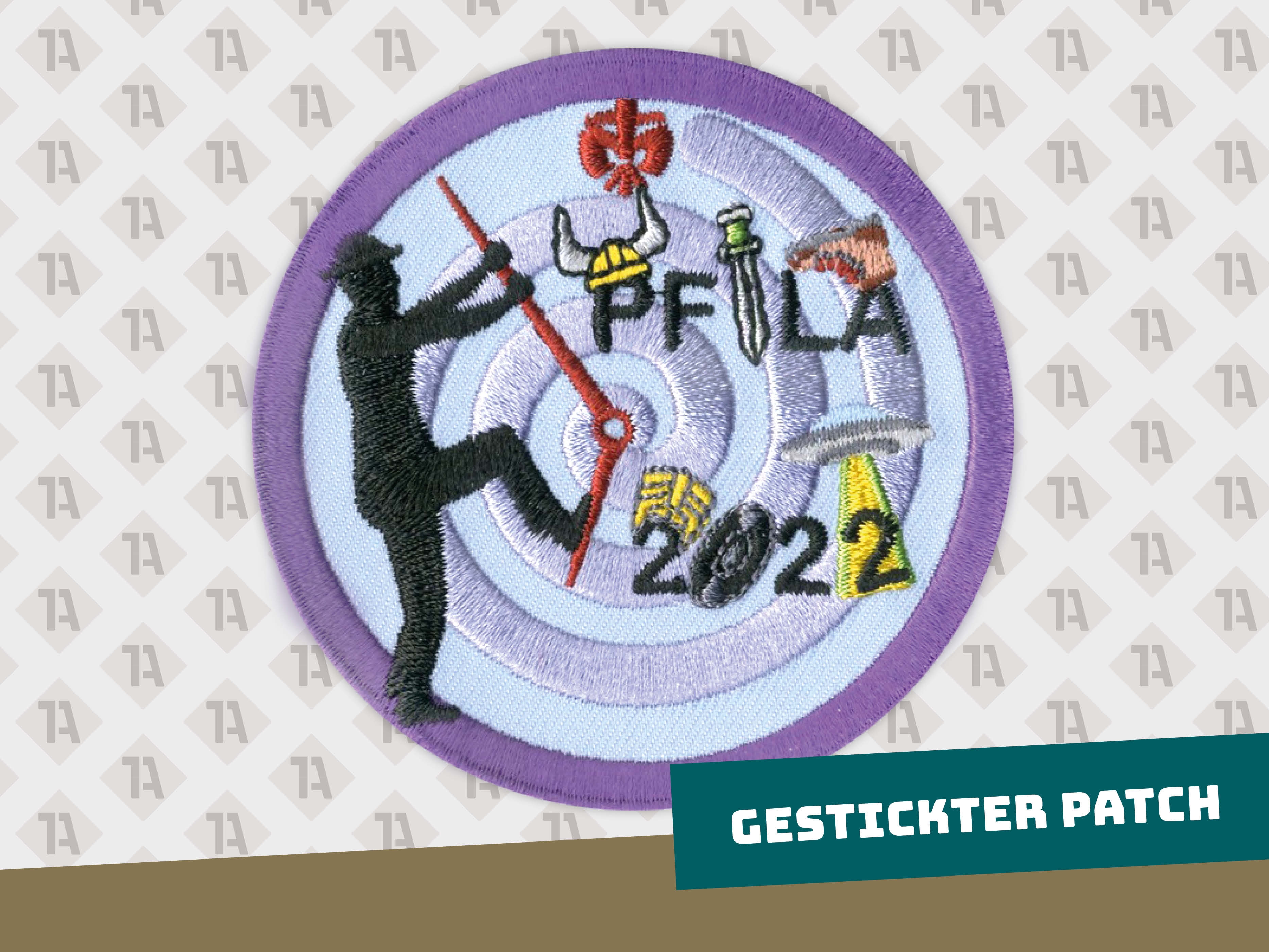 Von der Vorlage zum Patch Badge für Pfadfinder individuelles Design gestickt gewebt gedruckt PVC zum Aufbügeln Aufnähen Kleben