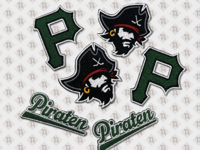 1A Patch mit Wunschmotiv Piraten mit gesticktem Rand