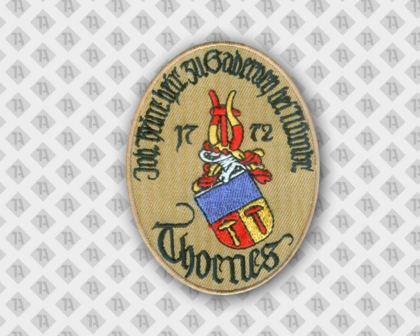 Ovaler Patch Aufnäher gestickt mit Stickrand Allgemein Wappen Schild