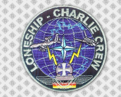 Patch Aufnäher rund gestickt mit gesticktem Rand Bundeswehr Flugzeuge Deutschland