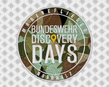Runder gestickter Aufnäher Patch mit gesticktem Rand Abzeichen Bundeswehr