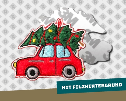 Konturgeschnittener Patch Aufnäher gestickt mit Filzhintergrund mit 3M Klebefläche Auto Nähpojekte