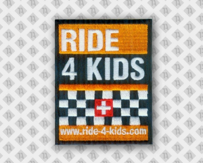 Gestickter Patch Aufnäher mit gesticktem Rand rechteckig 4 Kids Firma