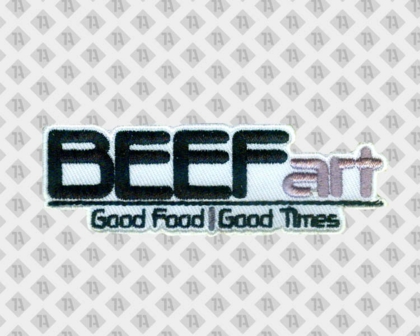 Gestickter Patch Aufnäher konturgeschnitten Beef Gastro