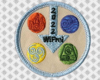 Gestickter runder Patch Aufnäher mit gesticktem Rand Igel Pfadfinder