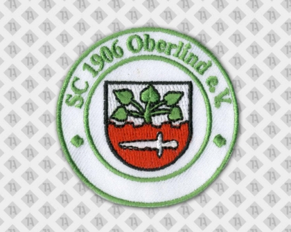 Gestickter runder Patch Aufnäher Abzeichen Badge mit gesticktem Rand Vereine