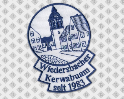 Patch Aufnäher Kontur mit gesticktem Rand Kerwabuam