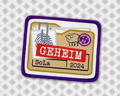 gewebter Patch Aufnäher mit Kettelrand Sommerlager 2024 Pfadfinder