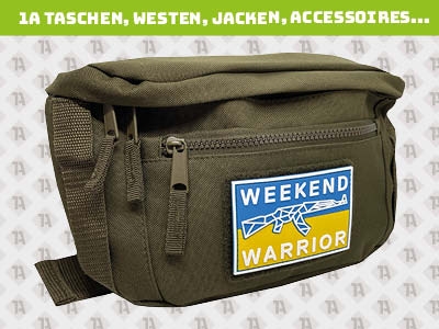 PVC Rubber Aufnäher mit Klett für Airsoft und Paintball auf Bauchtasche mit Patch