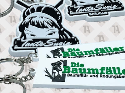 Schlüsselanhänger PVC Rubber mit Ring und Öse