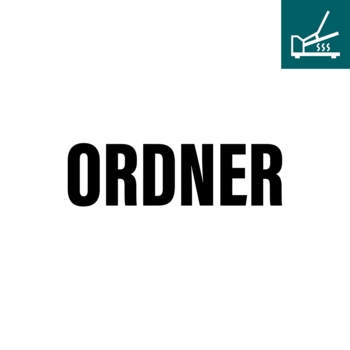 DTF / Textildruck / Bügelbild, ORDNER, Schwarz, 185x55 mm, für Polyester - Bild 1