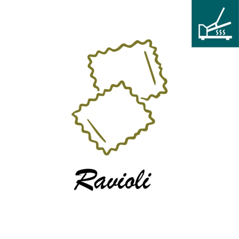 DTF / Textildruck / Bügelbild, Ravioli, 38x63 mm, für Baumwolle - Bild 1