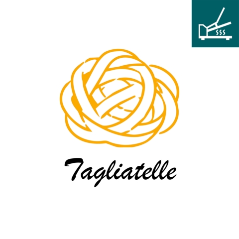 DTF / Textildruck / Bügelbild, Tagliatelle, 47x55 mm, für Baumwolle - Bild 1